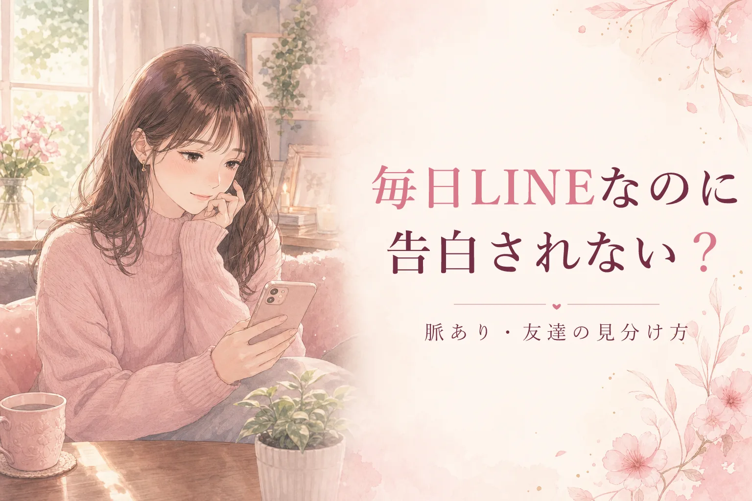 毎日LINEしてるのに告白されない？脈あり・友達の見分け方