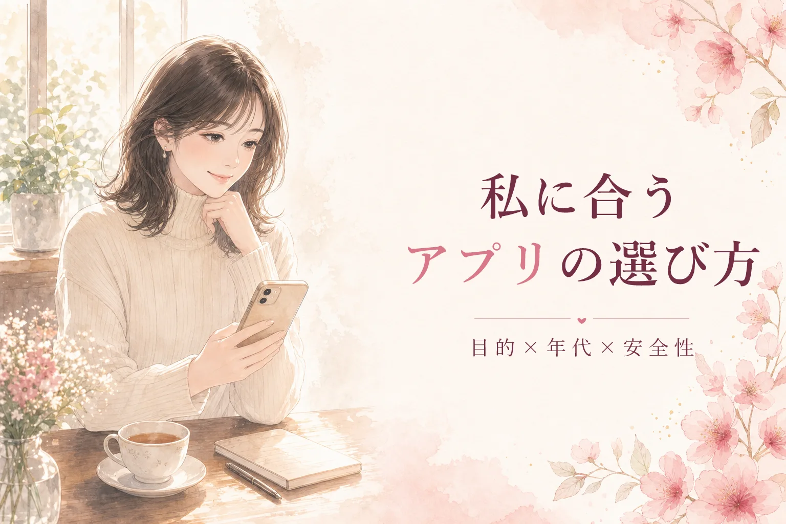 女性向けマッチングアプリおすすめの選び方｜目的・年代・安全性で比較