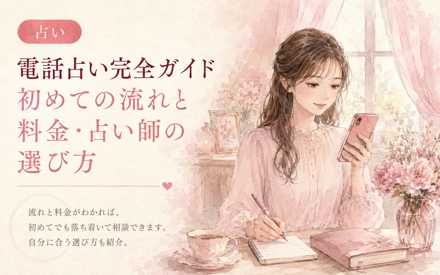 電話占い完全ガイド｜初めての流れと料金・占い師の選び方