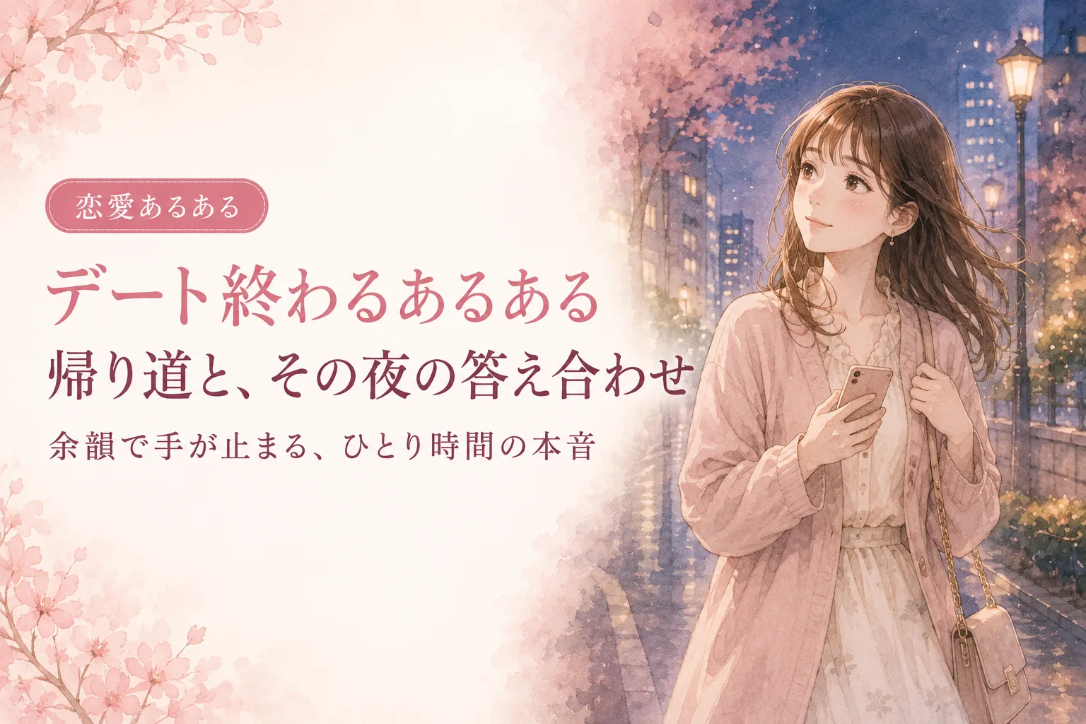 デート後あるある|帰り道と、その夜の答え合わせ