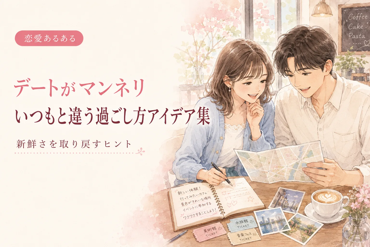デートがマンネリ｜いつもと違う過ごし方アイデア集