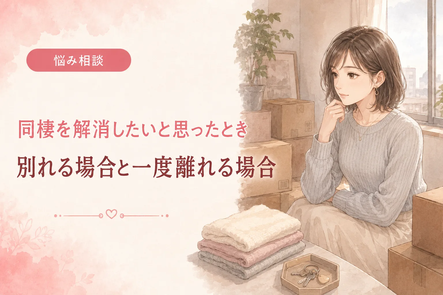 同棲を解消したいと思ったとき｜別れる場合と一度離れる場合