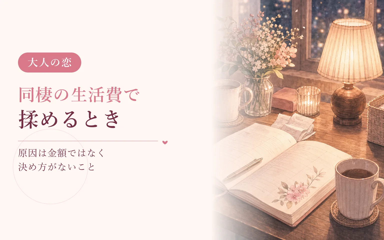 同棲の生活費で揉めるとき｜決め方のつくり方