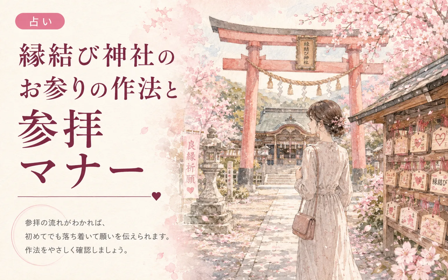 縁結び神社のお参りの作法と参拝マナー