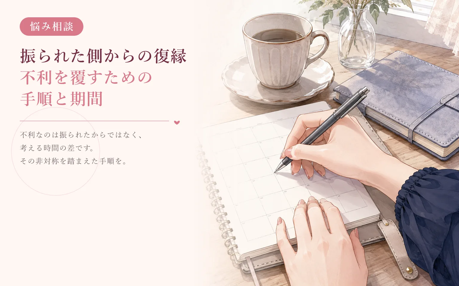 振られた側からの復縁｜不利を覆すための手順と期間
