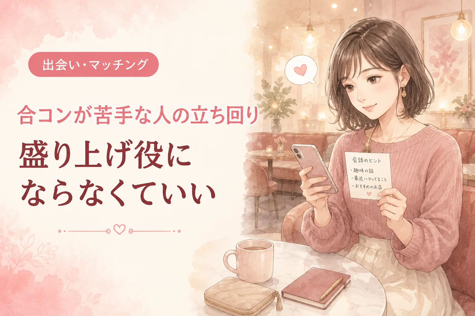 合コンが苦手な人の立ち回り｜盛り上げ役にならなくていい