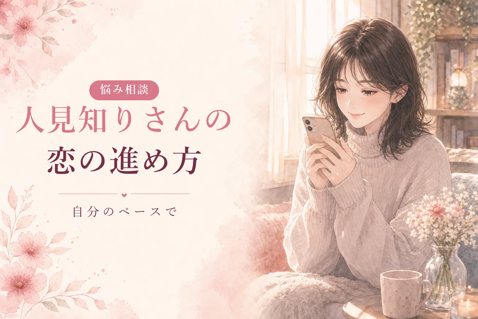 奥手・人見知りさんの恋愛の進め方｜自分のペースで距離を縮めるコツ