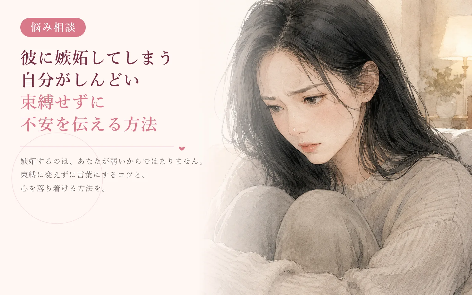 彼に嫉妬してしまう自分がしんどい｜束縛せずに不安を伝える方法