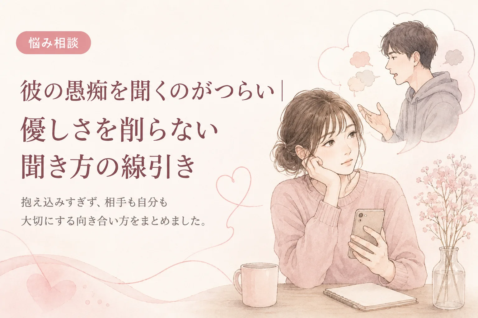 彼の愚痴を聞くのがつらい｜優しさを削らない聞き方の線引き