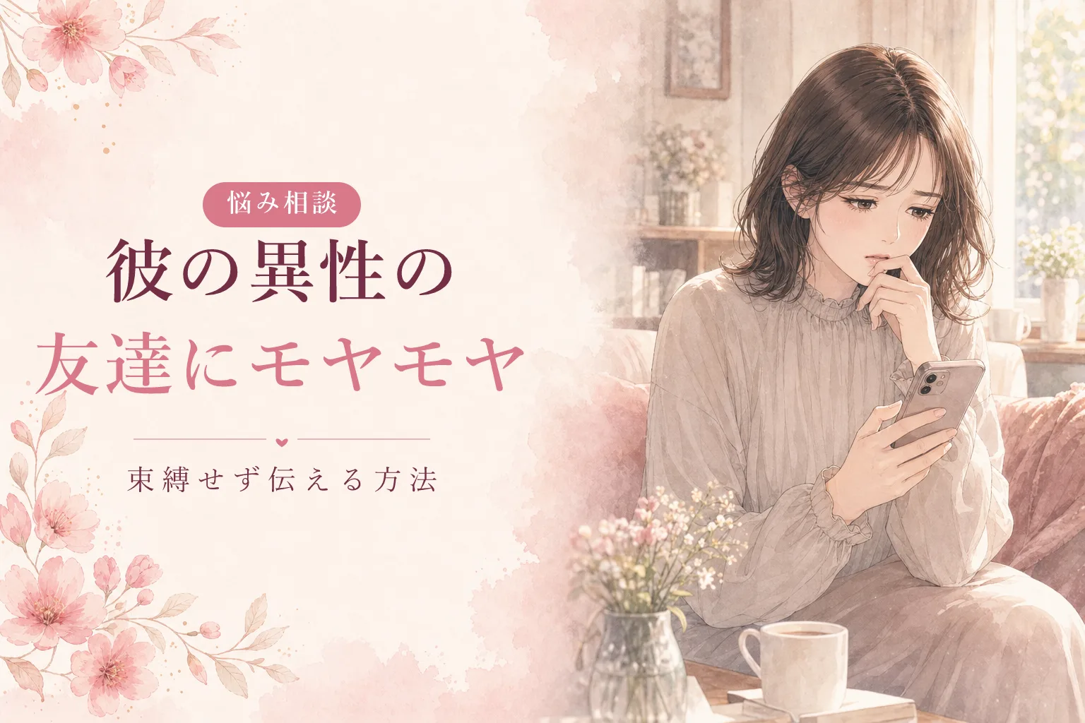 彼に異性の友達がいてモヤモヤするとき｜束縛せず気持ちを伝える方法