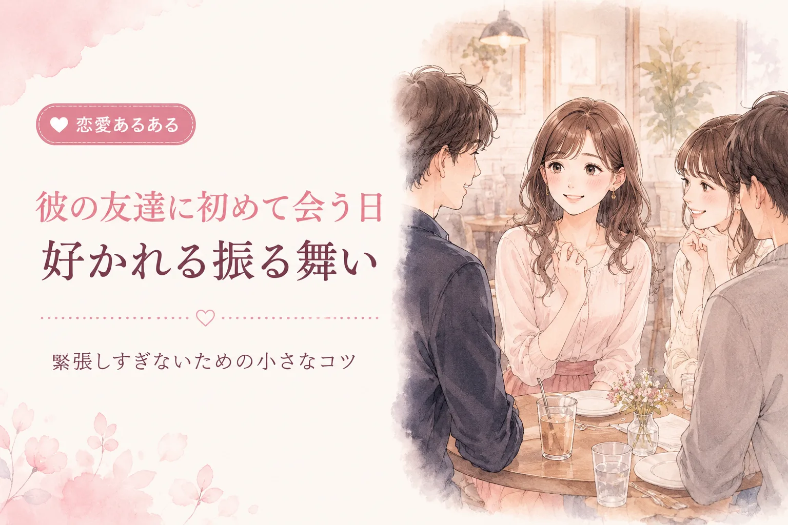 彼の友達に初めて会う日｜好かれる振る舞いと緊張対策