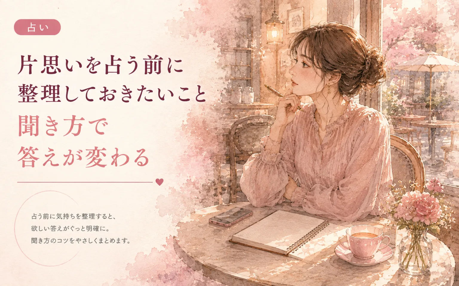 片思いを占う前に整理しておきたいこと｜聞き方で答えが変わる