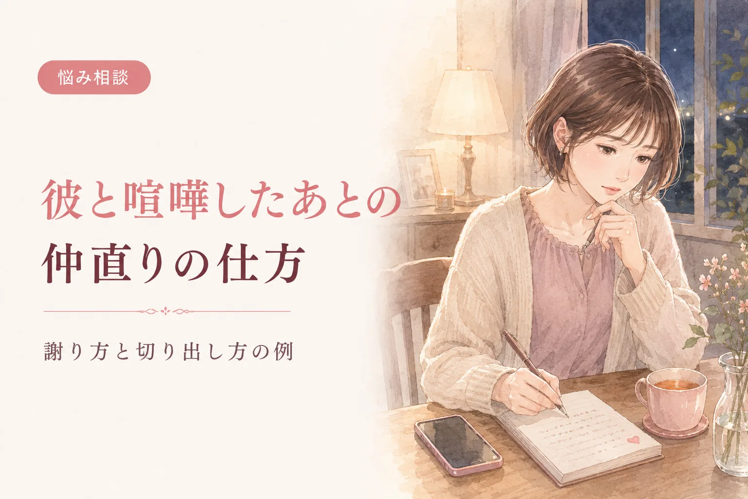 彼と喧嘩したあとの仲直りの仕方｜謝り方と切り出し方の例