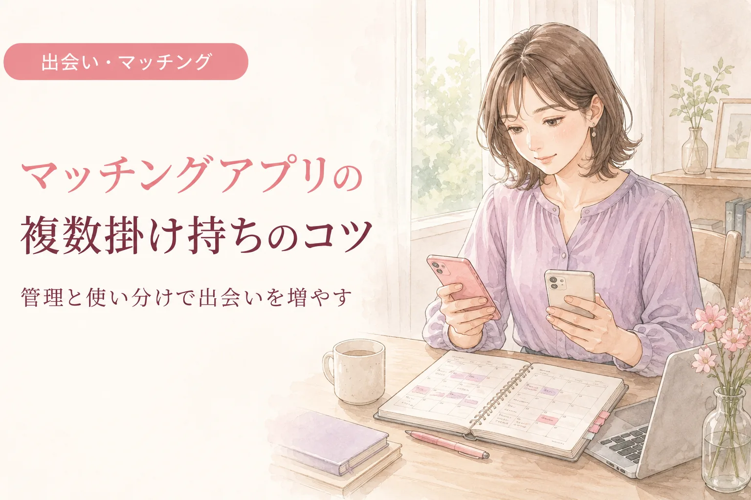 マッチングアプリの複数掛け持ちのコツ｜管理と使い分けで出会いを増やす