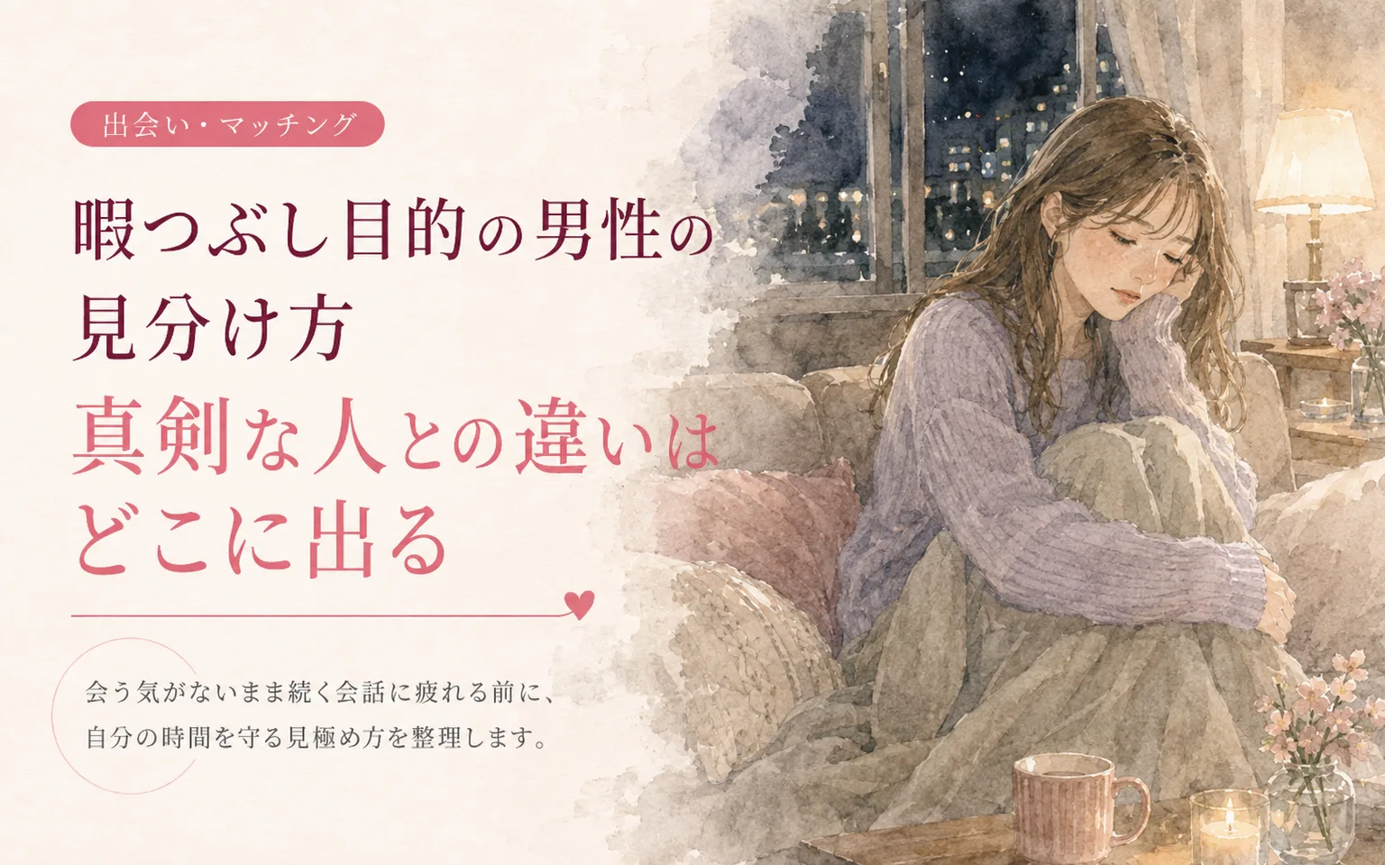 暇つぶし目的の男性の見分け方｜真剣な人との違いはどこに出る