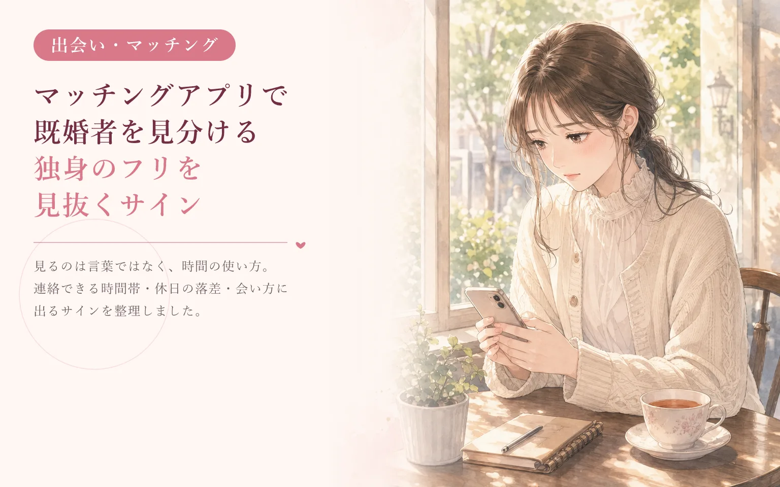 マッチングアプリで既婚者を見分ける方法｜独身を装う人の共通点