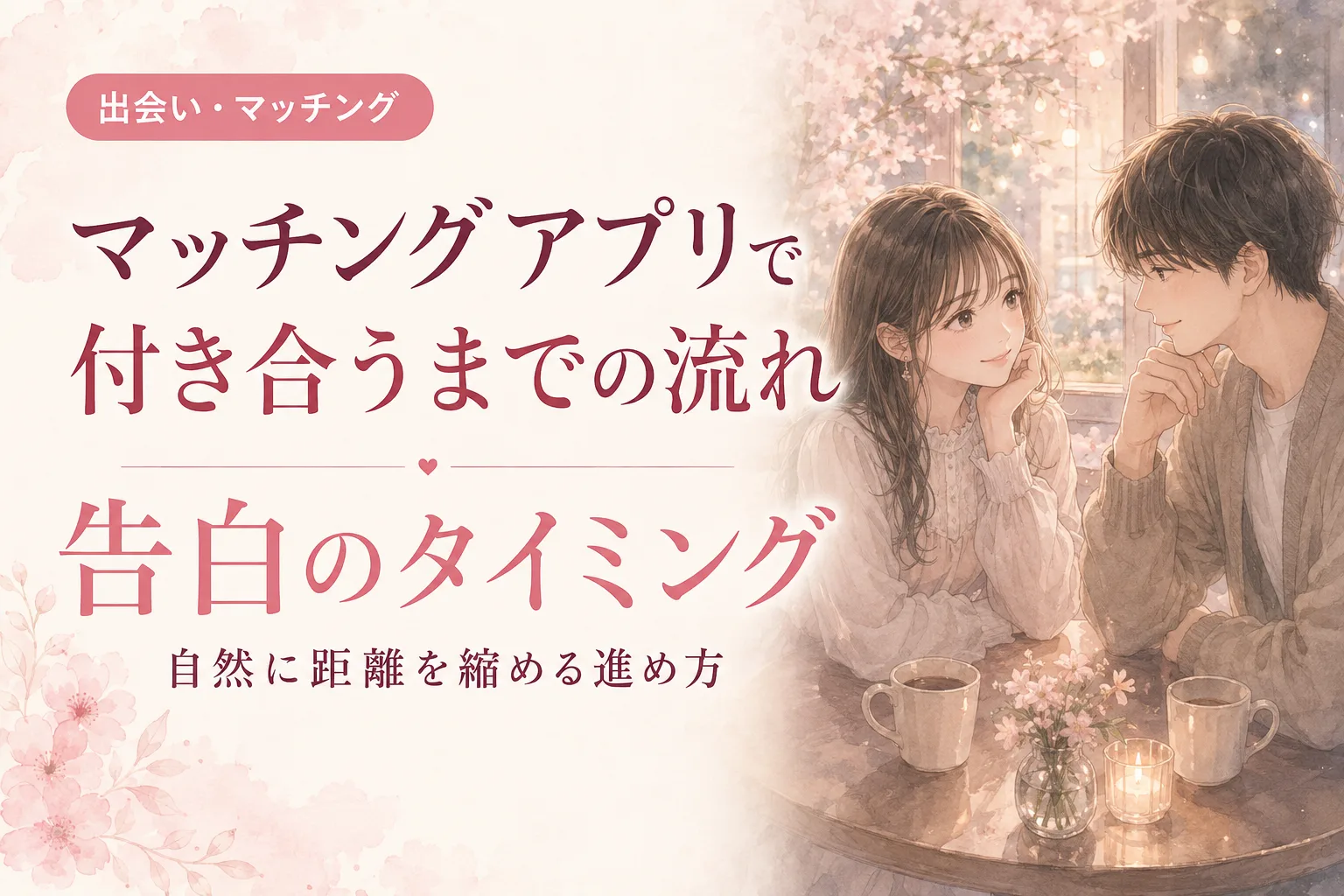 マッチングアプリで付き合うまでの流れ｜告白のタイミング