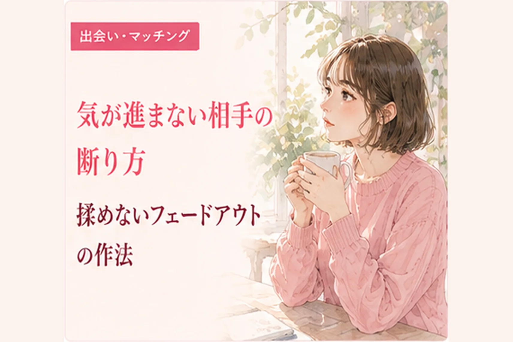 気が進まない相手の断り方｜揉めないフェードアウトの作法