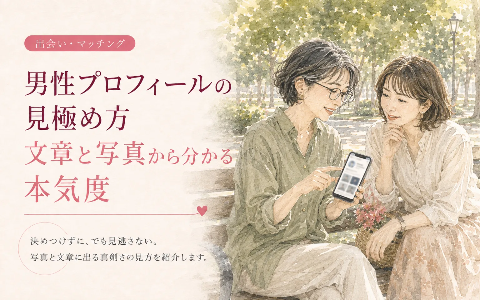 男性プロフィールの見極め方｜文章と写真から分かる本気度