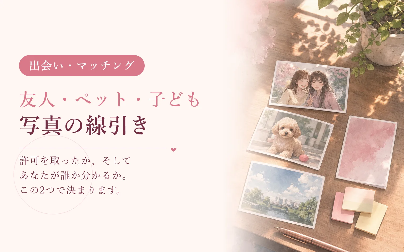 写真に他人が写るときの線引き｜友人・ペット・子ども