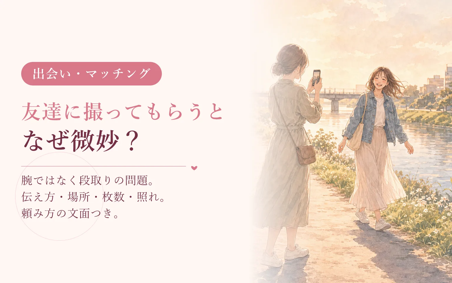 友達に撮ってもらった写真がしっくりこない理由｜頼み方で変わる