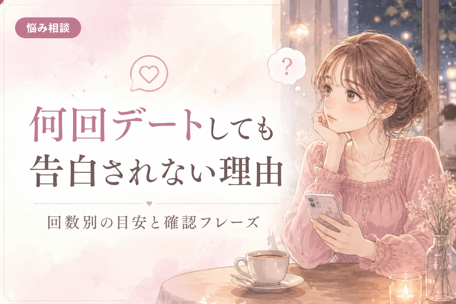 何回デートしても告白されない理由｜回数別の目安と確認フレーズ