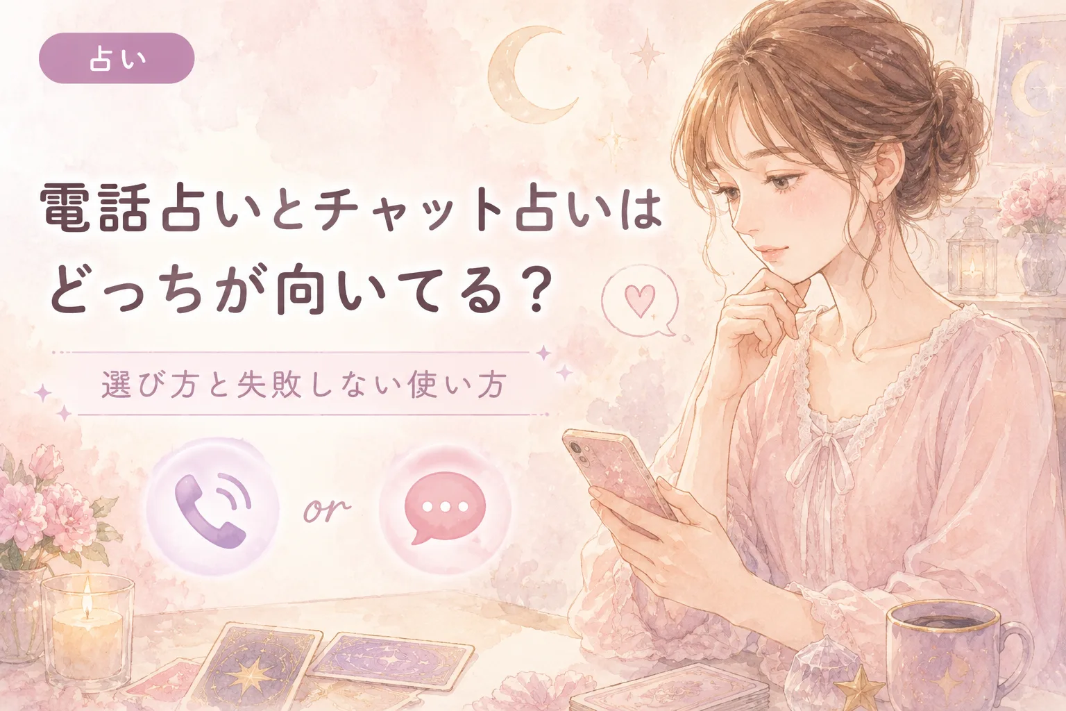 電話占いとチャット占いはどっちが向いてる？選び方と失敗しない使い方