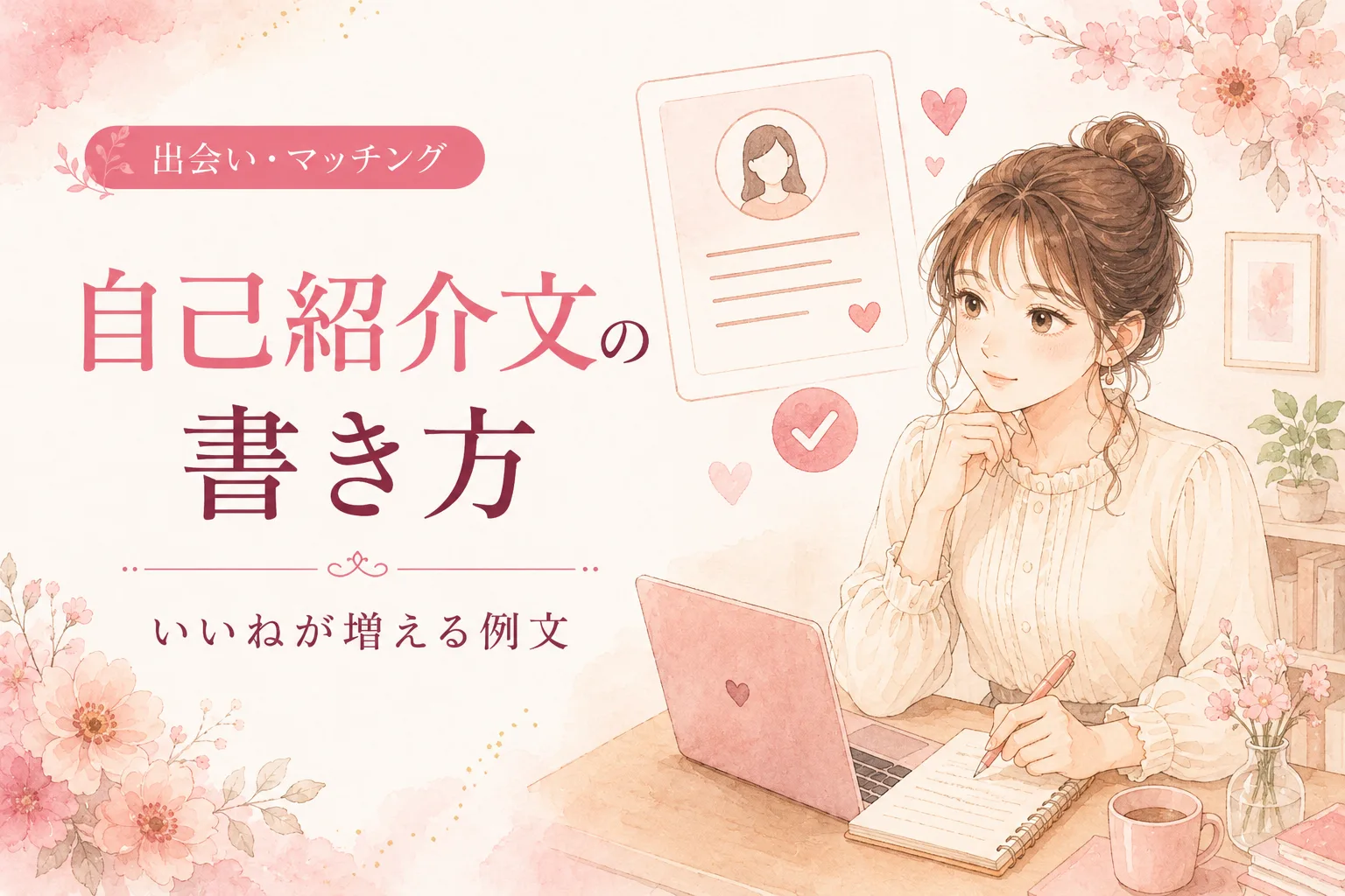 マッチングアプリの自己紹介文の書き方｜いいねが増える例文とNG例