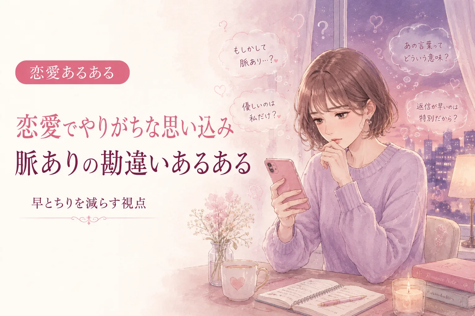 恋愛でやりがちな思い込み｜脈ありの勘違いあるある