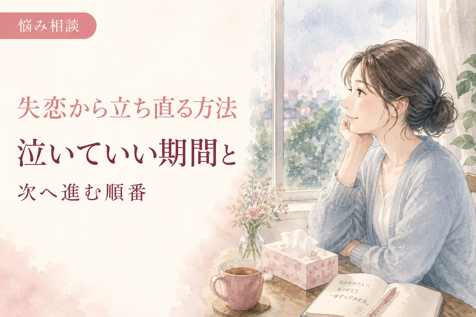 失恋から立ち直る方法｜泣いていい期間と次へ進む順番