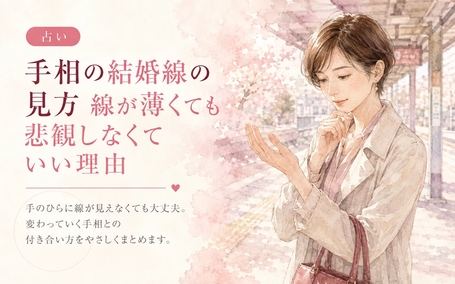 手相の結婚線の見方｜線が薄くても悲観しなくていい理由