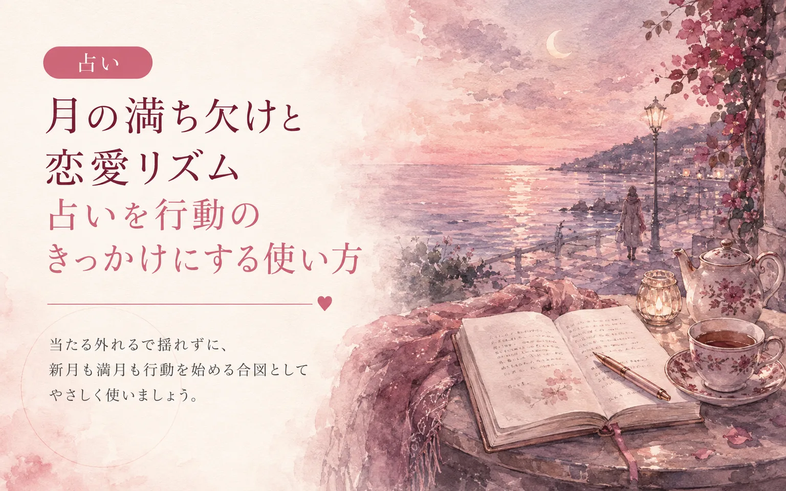 月の満ち欠けと恋愛リズム｜占いを行動のきっかけにする使い方