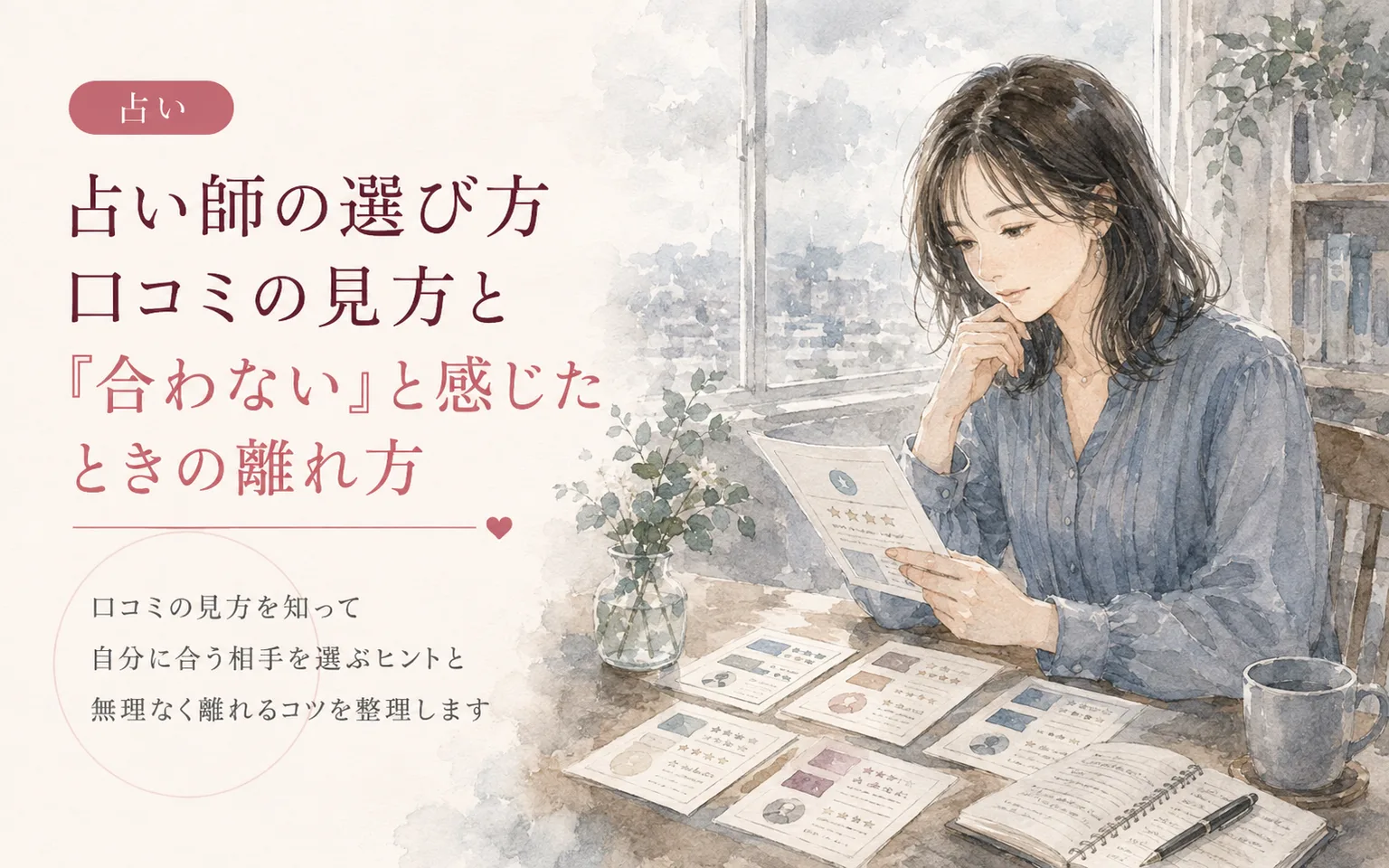 占い師の選び方｜口コミの見方と「合わない」と感じたときの離れ方